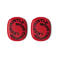 Red 'Less Hustle More Coffee' AirPods Max Ear Cup Covers - Motivational Headphone Skins