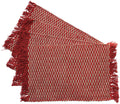 Red Rustic Grids Placemats (Set of 4)