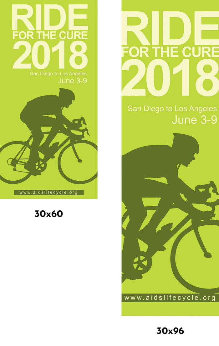 Ride For The Cure Single Vinyl Banner Dekra-Lite