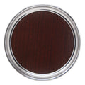 Vintage Rogers Brown Formica Silver Plate Round Tray Front | The Hour Shop