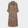 Rosalie – Floral Cotton Linen Shirt Dress