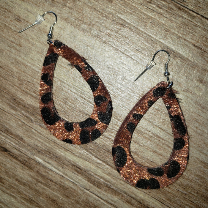 Rose-Gold Leopard Earrings