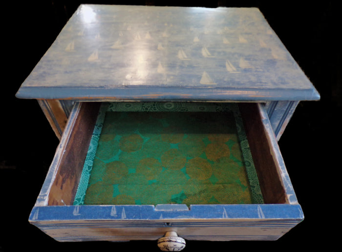 Rustic Blue Cabinet