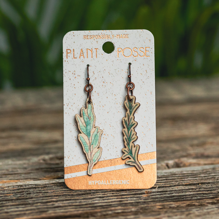 Sage & Rosemary Combo Dangle Earrings