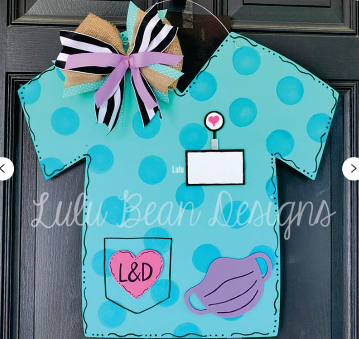 Scrub Top  Door Hanger - T2 Blanks 4 You