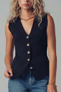 Sculpted Black Vest