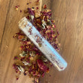 Serenity Bath Salts | Herbal Bath Salts in Test Tube Made with Dried Flowers
