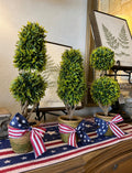 Set of 3 Topiaries in Terra Cotta Pots
