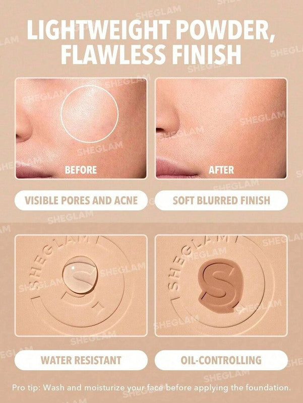 SHEGLAM Skin Focus High Coverage Powder Nude 4