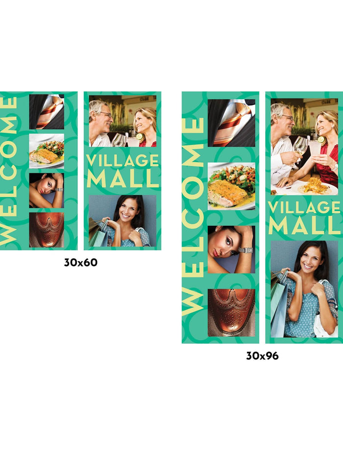Shopping Mall Double Vinyl Banner Set Dekra-Lite