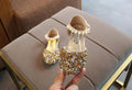 Silver / Gold / Pink Beaded Flower Girl Shoes Baby Dancing