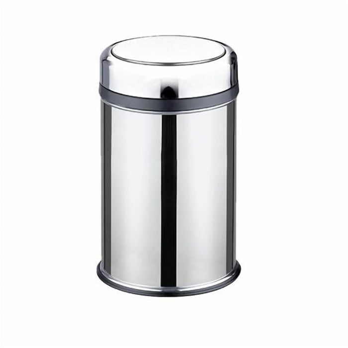 Silver Swing Lid Waste Bin for the Bathroom or Bedroom