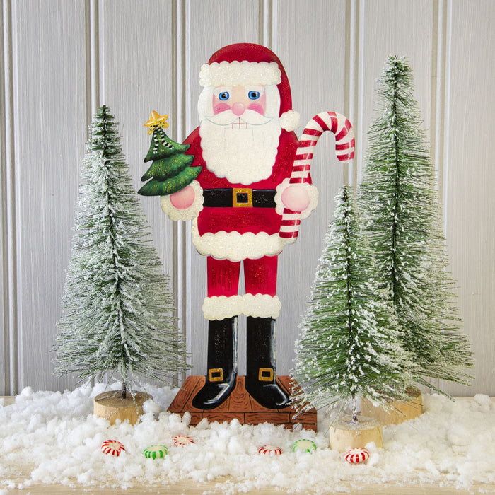 Small Nutcracker Santa Metal Stake Christmas