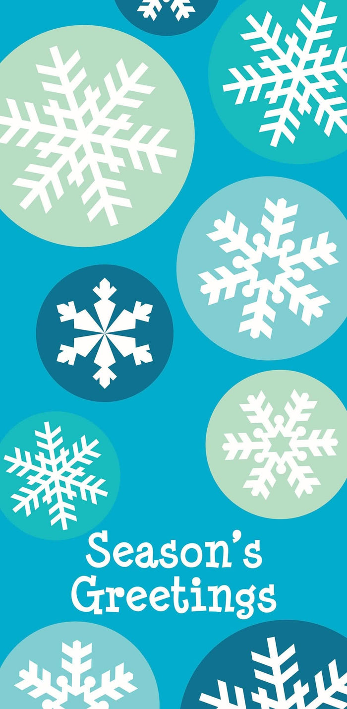 Snowflake Dots Single Vinyl Banner Dekra-Lite