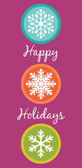 Snowy Circles Single Vinyl Banner Dekra-Lite
