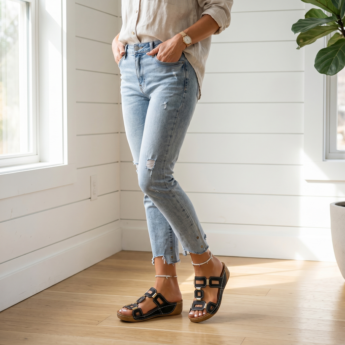 Soleva – Women's Cut-Out Platform Sandals