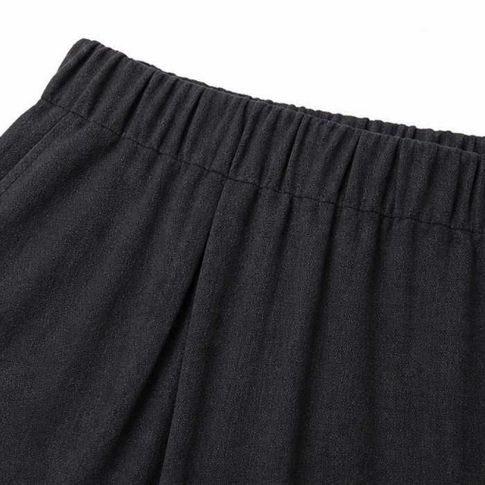 Solivia – Tulip Hem Cropped Wide Leg Pants with Pockets