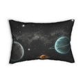 Space Galaxy Lumbar Pillow — Planetary Night Sky Decorative Throw Pillow