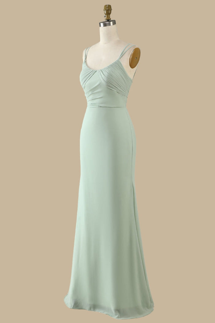Scoop Neck Maxi Dress with Spaghetti Straps