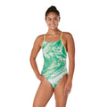 Speedo Cyclone Swirl Crossback green front