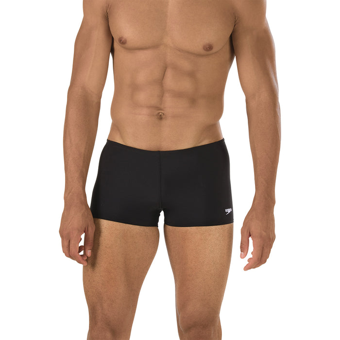 Speedo Endurance+ Solid Square Leg black front