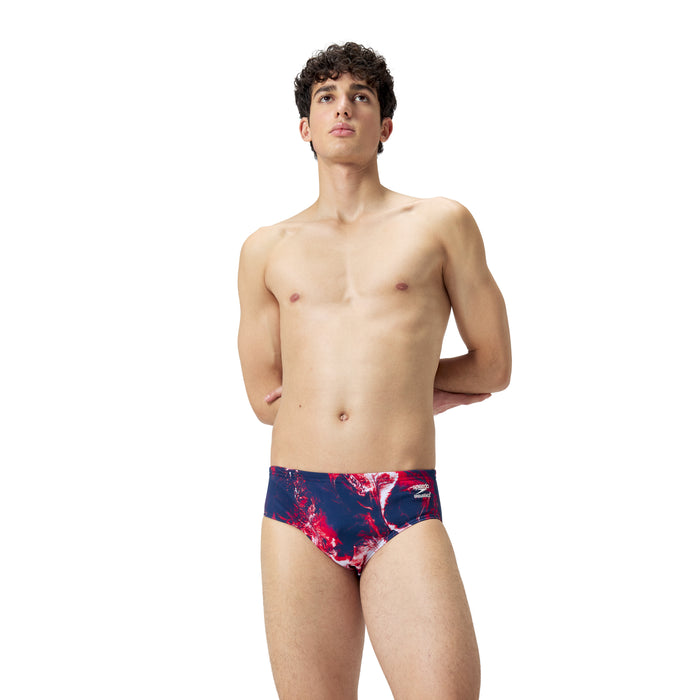 Speedo Lunar Storm Brief red white blue front