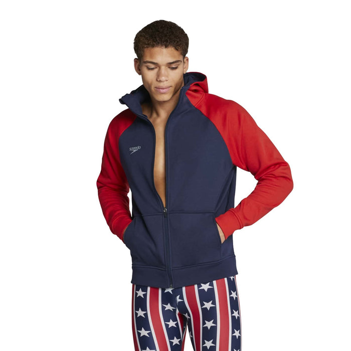 Speedo Male Team Jacket navy red