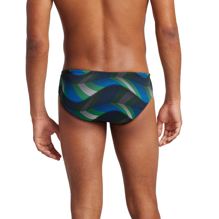 Speedo Precision Brief blue green back