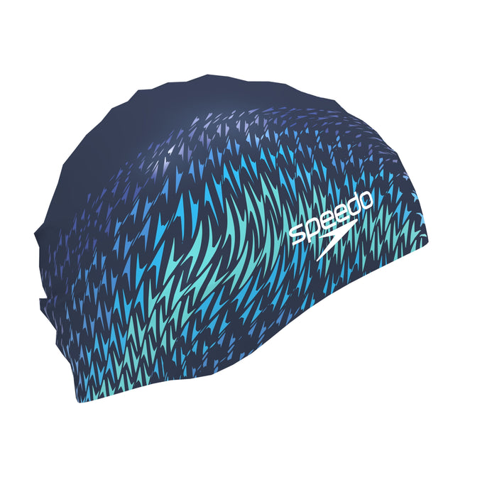 Speedo Printed Silicone Cap peacoat