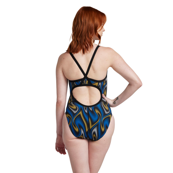 speedo purpose flyback blue and yellow back