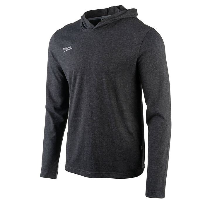 Speedo Solid Jersey Hooded Long Sleeve black