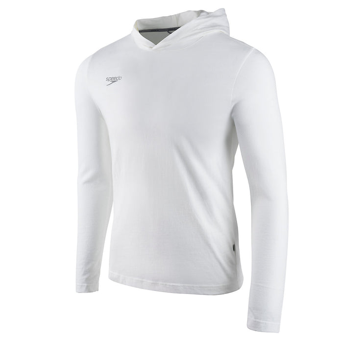 Speedo Solid Jersey Hooded Long Sleeve white