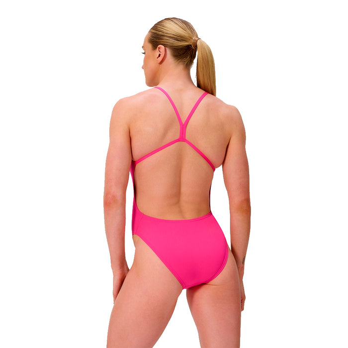 Speedo Solid V-Back flare pink back