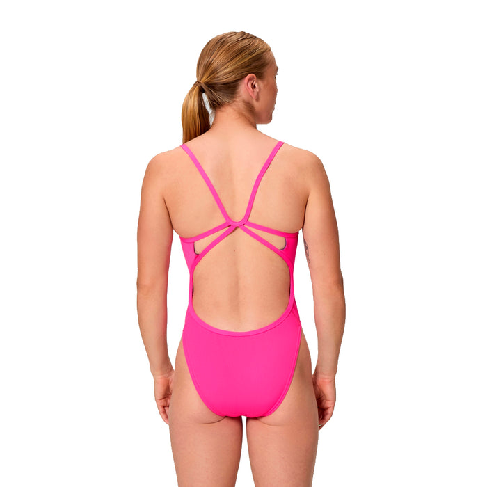Speedo Solid Web Back dark pink back