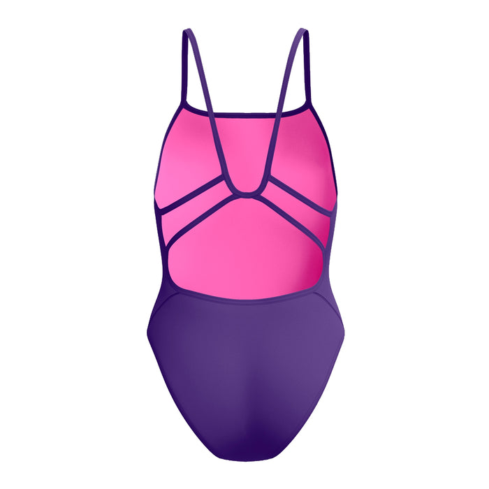 Speedo Solid Web Back dark purple back