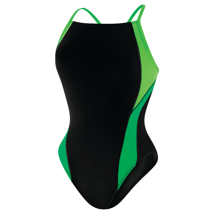 Speedo Youth Launch Splice Crossback black green