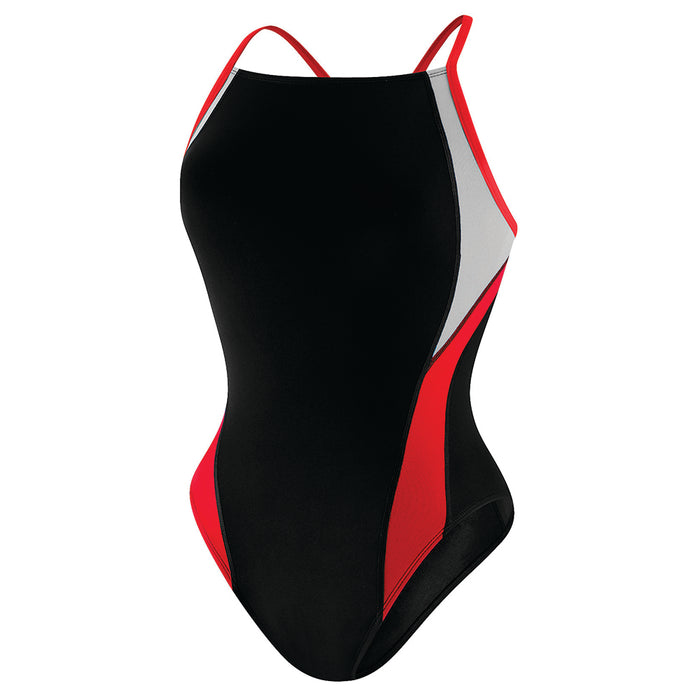Speedo Youth Launch Splice Crossback black red
