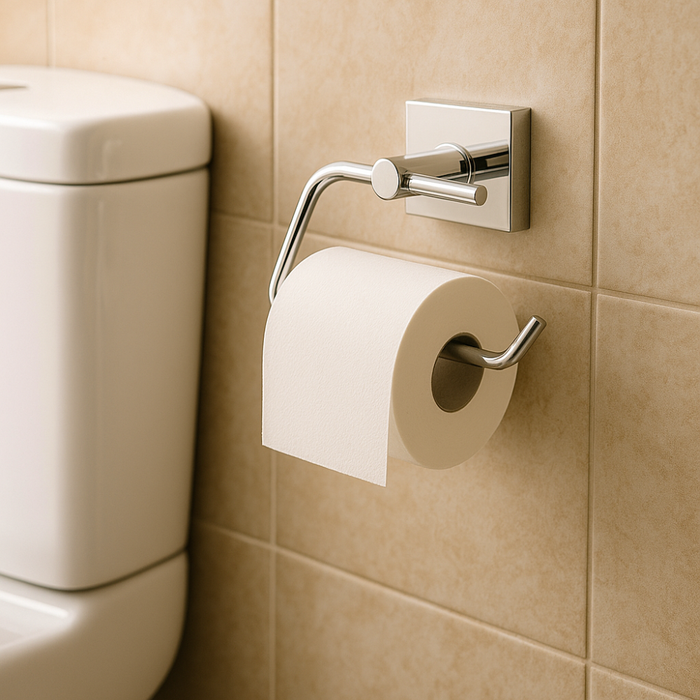 Sesera bathroom set contents and components flat lay