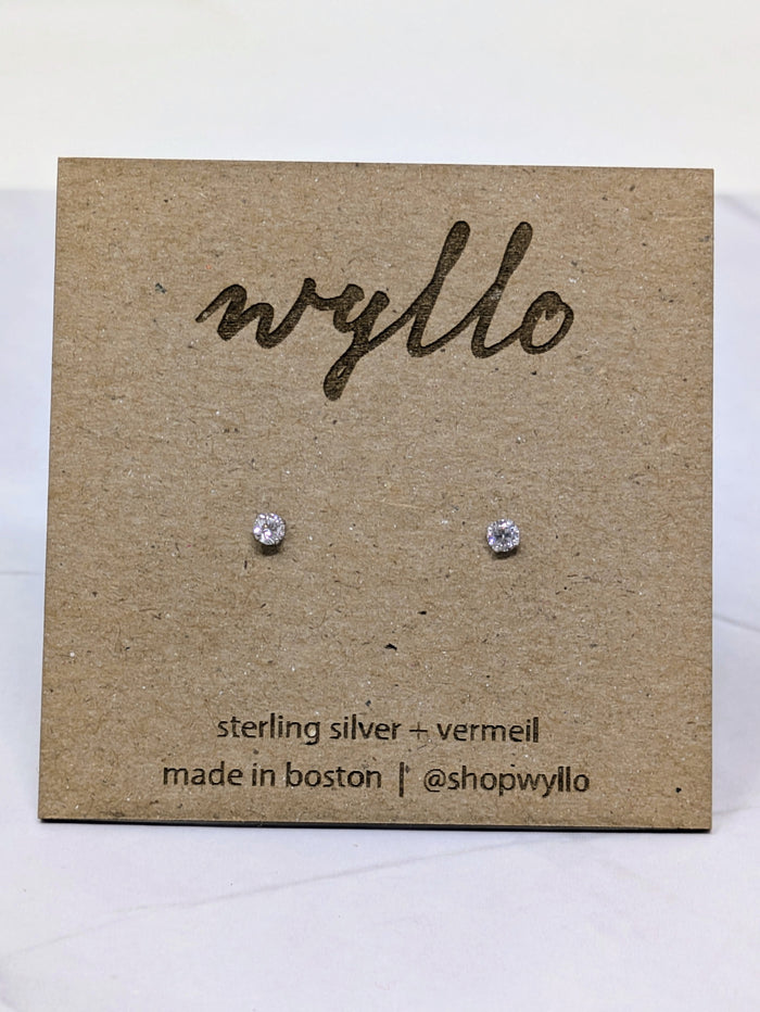 Sterling Silver 3mm CZ Studs