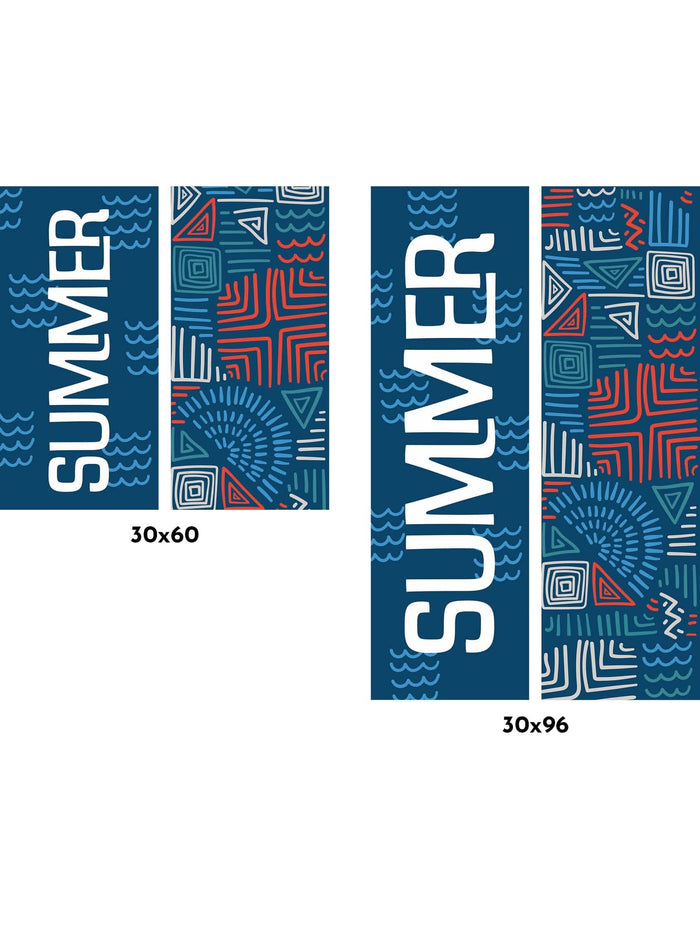 Summer - Geometric Pattern Double Vinyl Banner Dekra-Lite
