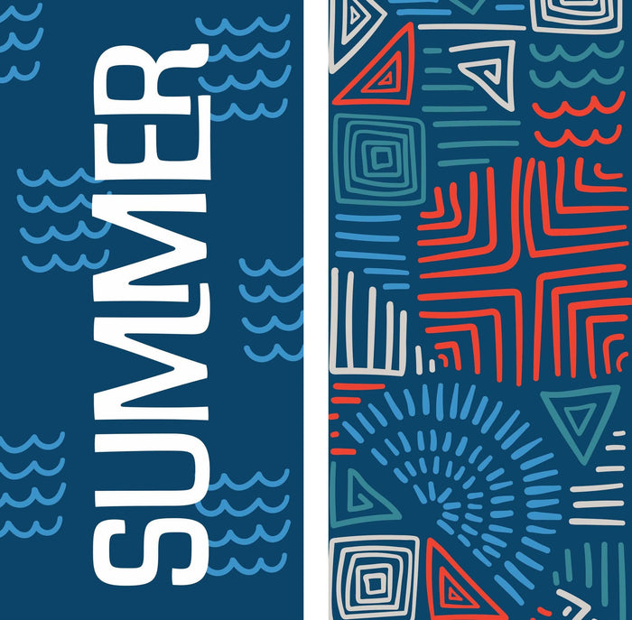Summer - Geometric Pattern Double Vinyl Banner Dekra-Lite