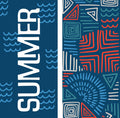 Summer - Geometric Pattern Double Vinyl Banner Dekra-Lite