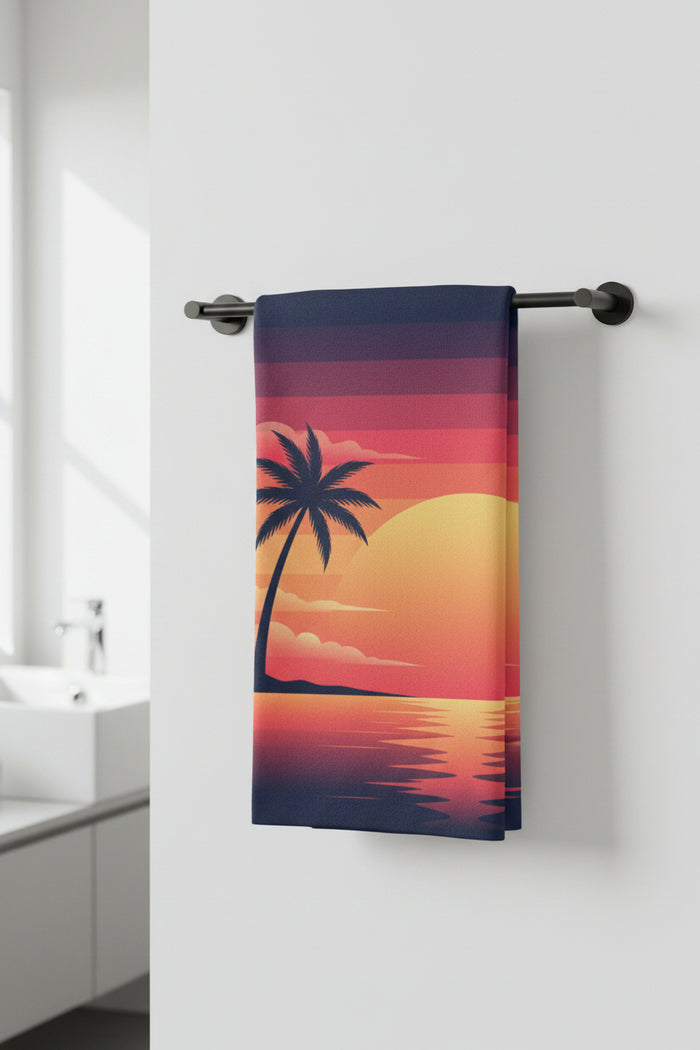 Sunset Hand Towel — Beautiful Sunset Beach Vibe Home Towel