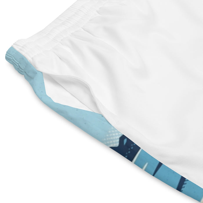 Surfer Beach Shorts — Men's Elastic AOP Swim Trunks