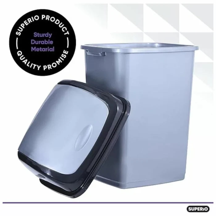 Dunya trash can contents and components flat lay