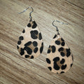 Tan Leopard Earrings
