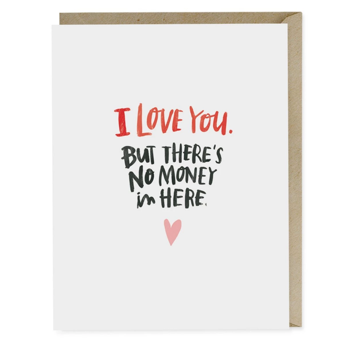 "There's No Money In Here" Relationship Card