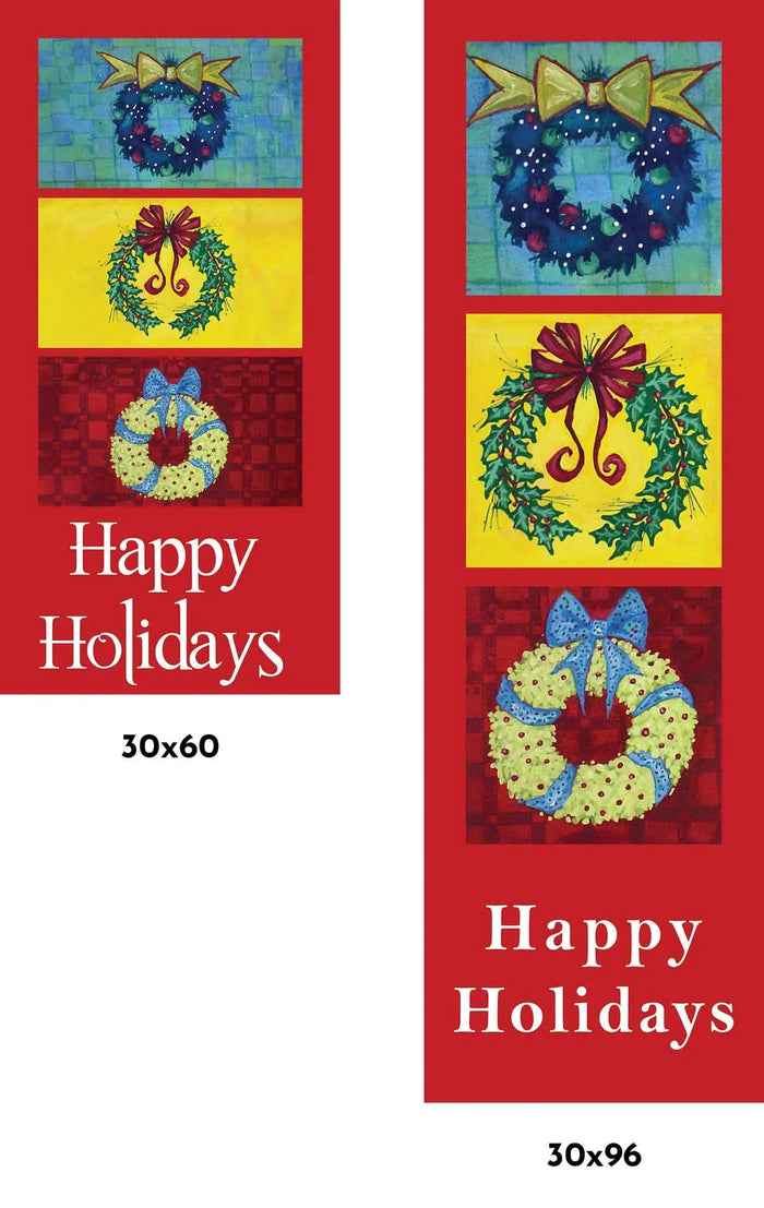 Three Wreaths Single Vinyl Banner Dekra-Lite