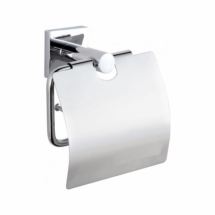 Toilet Paper Holder with Cover and Phone Shelf, Wall Mounted