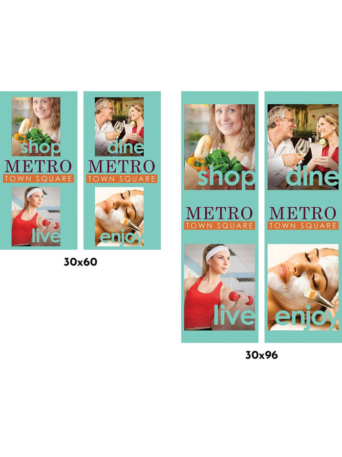 Town Square Double Vinyl Banner Set Dekra-Lite
